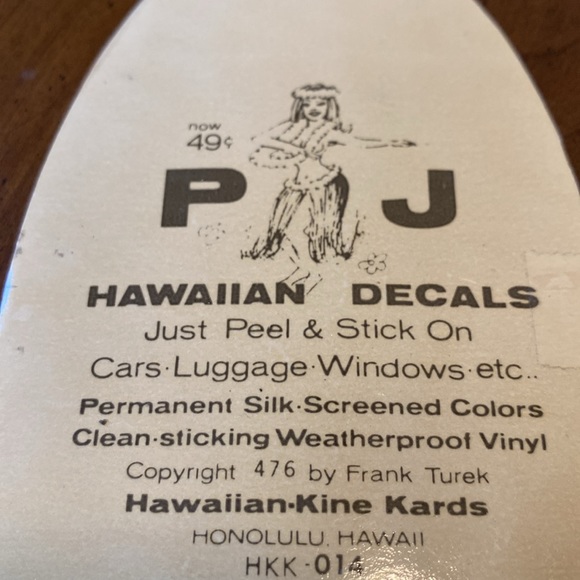 🔥3/$12🔥Vintage Hawaiian Racing Turtle Sticker by Turek of Hawaii. - Picture 3 of 3